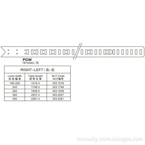 Rapier Loom Tapes for Pgw